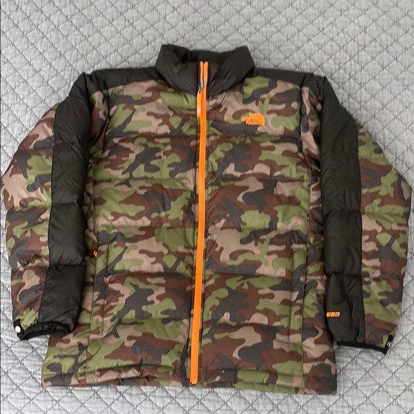 The North Face Kids 550 down feather  Camouflage Jacket - Picture 1 of 5